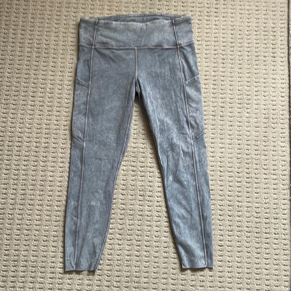 Lululemon leggings/yogas Size 12. 25 inch length. Slate beautiful blue.